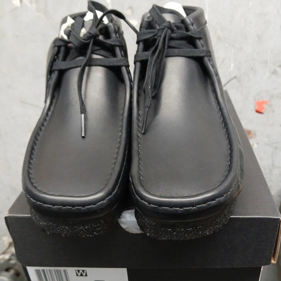 Clarks Mens The Original Wallabee Leather Black Hi top Shoes 26155512 New - Picture 3 of 6